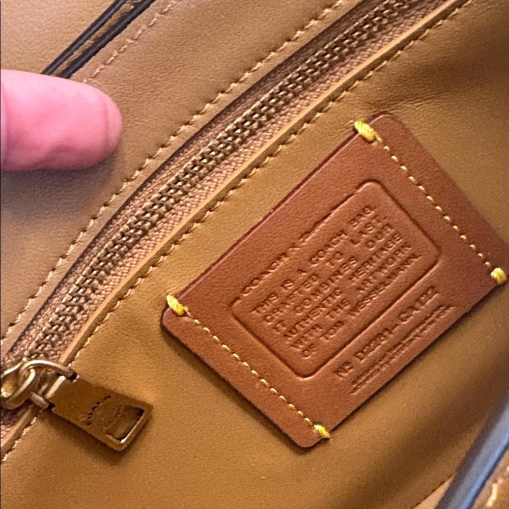 Coach x Tom Wesselmann Rogue Top Handle Glovetanned Leather Brass $895 Rare - Picture 5 of 17